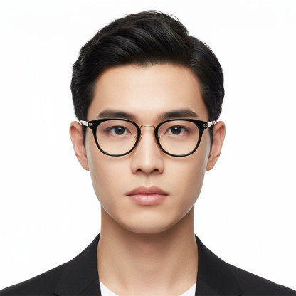 Eterlens | 16.5g フルリムチタンメガネ | レトロモダン | オーダーメイ ド