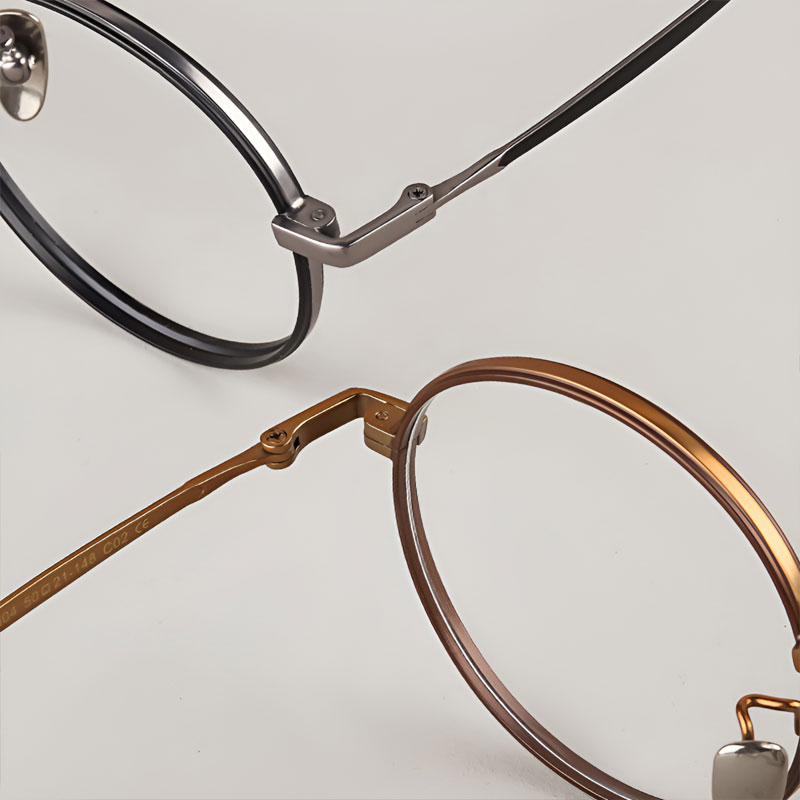 【時の円環・レトロモダン】Eterlens おしゃれ 丸メガネ | 日本製純チタン超軽量フレーム | 度付き対応・知的で上品な大人デザイン - 商品画像 5/11 (Round RxReady)