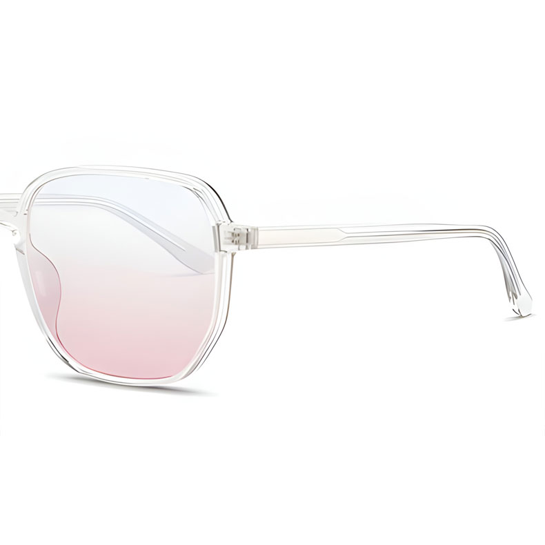 Eterlens | 10g ビッグフレームチークカラーレンズメガネ | 小顔効果ブルーライトカット | ガーリースタイル