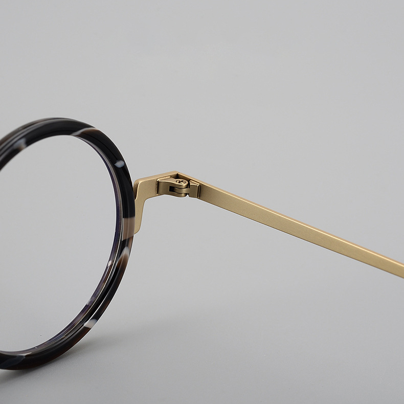 Eterlens｜おしゃれでヒップホップ風チタンアセテート製メガネ｜ユニークでトレンド感漂う｜オーダーメイド