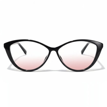 Eterlens | 9.5g フォックス型チークカラーレンズメガネ | 小顔効果ブルーライトカット | ガーリースタイル