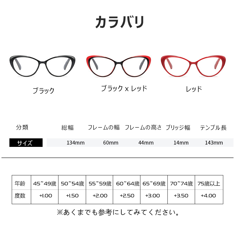 キャットアイ ブルーライト対策キャットアイフレーム老眼鏡 | CatEye BlueGuard - 商品画像 8/12
