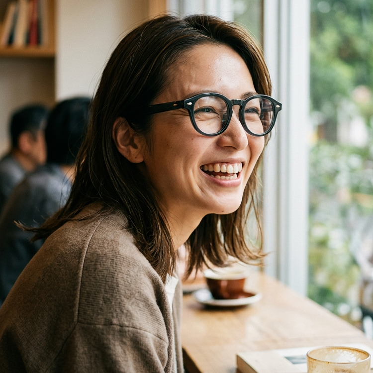 Eterlens│知的なムードを纏うボストン型メガネ