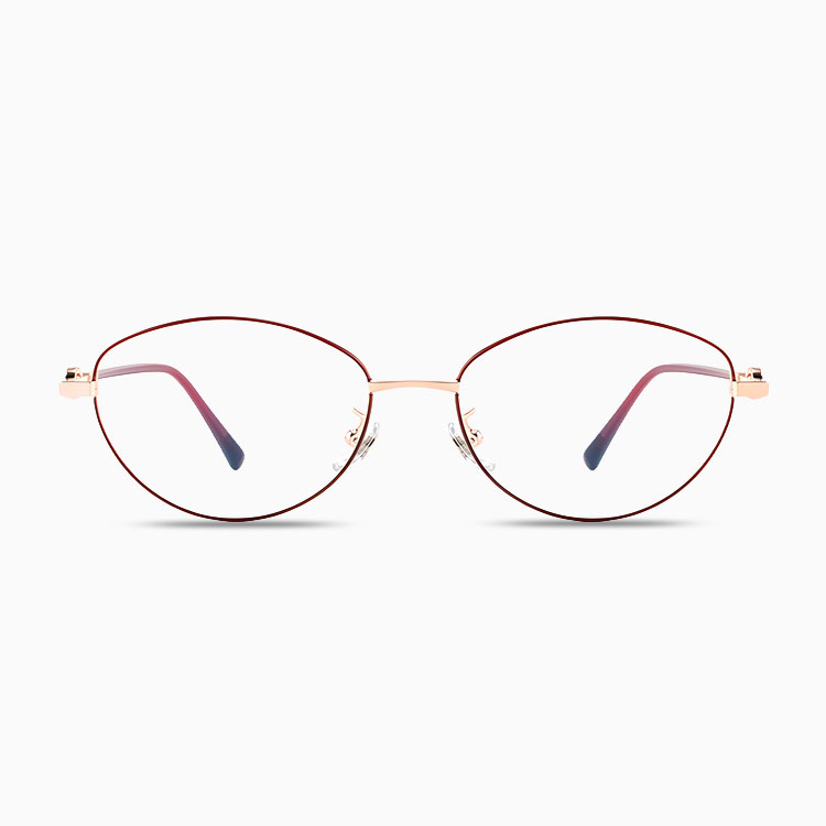 【柔らかな美しさ・横顔に映える】Eterlens | パール調・細身メタル【Pearl-Cat】| 13.9g | 小顔効果・上品 | 度付きメガネ | 甘辛ミックス・大人フェミニン