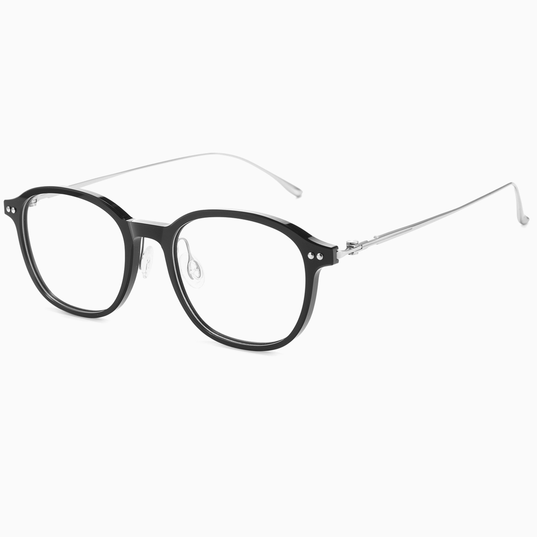 【顔まわりをすっきり見せる】Eterlens 秋色クリアメガネ｜約8.6g軽量｜レトロなオーバルフレーム｜知的で上品な印象｜レンズカスタマイズ対応
