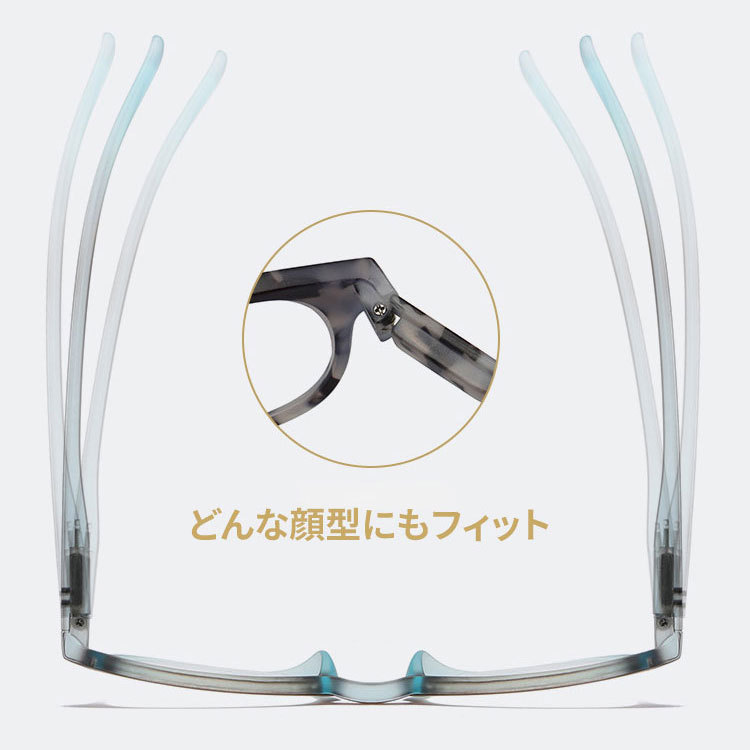 Eterlens ｜ べっこう風ボストンフレーム ｜ ブルーライトカット ｜ キーホールブリッジ老眼鏡