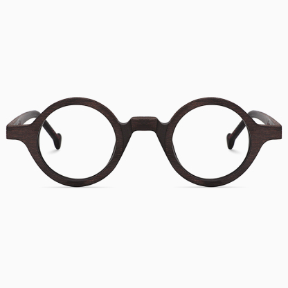 【小顔効果・知的な印象】Eterlens オーダーメイドメガネ ボストン型 | 天然木製フレーム | 度付き対応・ブルーライトカット・メンズ