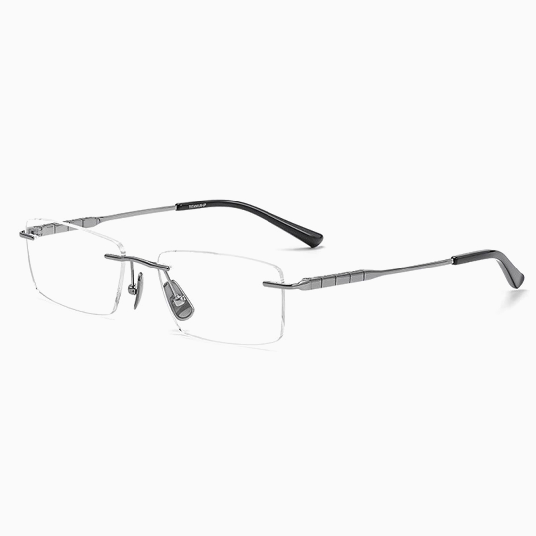 【軽やかな掛け心地】Eterlens 約10g 純チタン リムレスメガネ｜ブルーライトカット｜UVカット