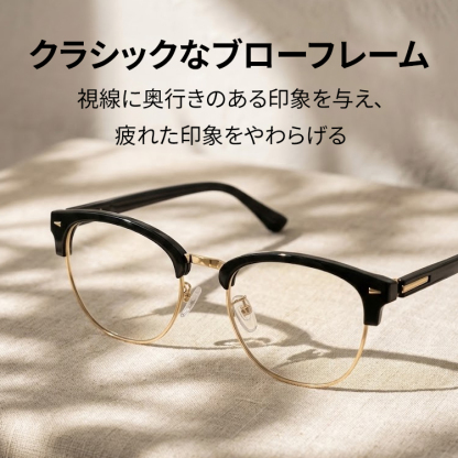 Eterlens-レトロなブローフレーム