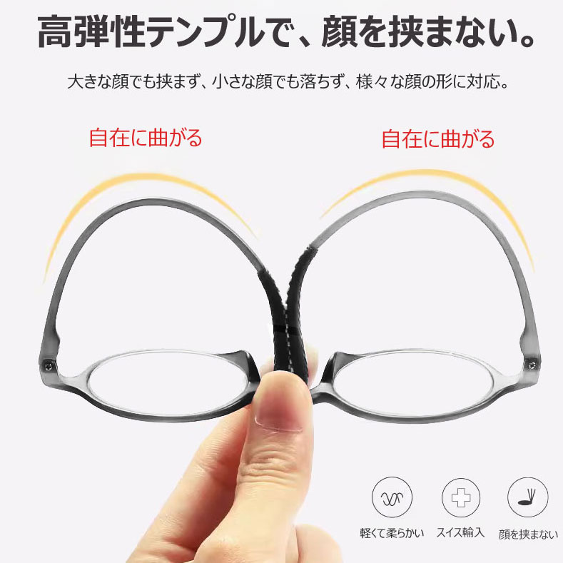 レトロ風ラウンドフレームブルーライト老眼鏡 | Round BlueGuard - 商品画像 7/10