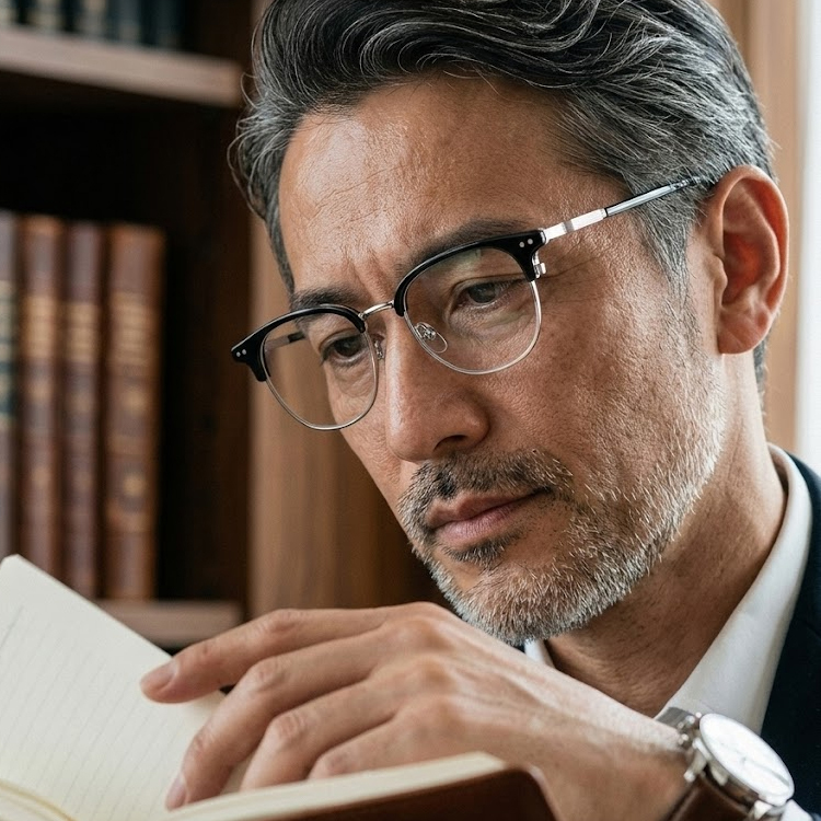 Eterlens │クラシックなブローフレームメガネ