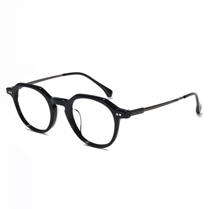 Eterlens｜アセテートチタン製小顔見えレトロ感あふれるメガネ｜素顔に映える万能デザイン