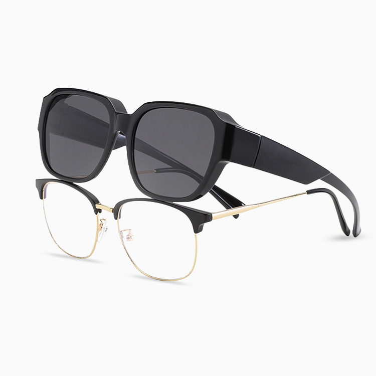 Eterlens｜スクエアフレームのドライブメガネ｜UVカット偏光レンズ｜メガネの上からかけられるオーバーグラス-Eterlens