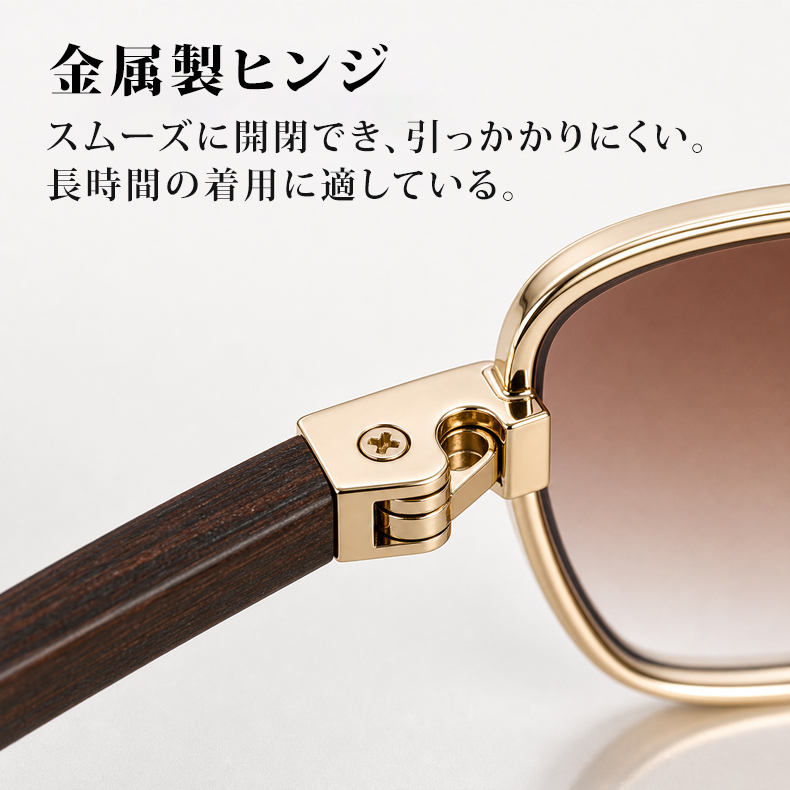 【サングラス×老眼鏡の 2in1】Eterlens｜グラデーションレンズUVカット老眼鏡付きグサングラス｜極細メタルスクエアフレーム│顔まわりをすっきり見せる│上品な一本
