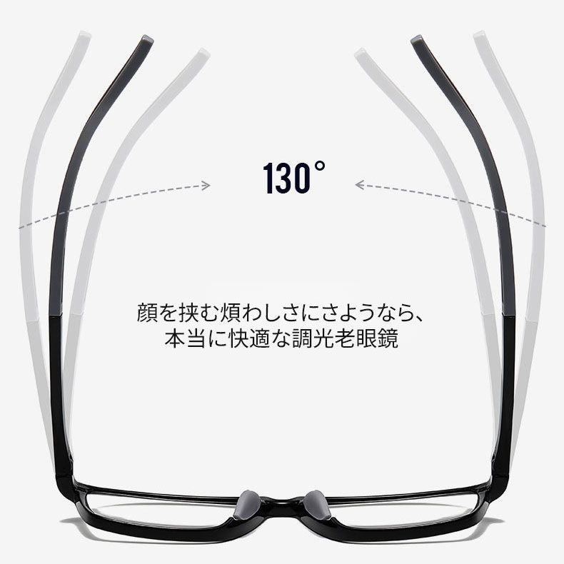 スポーツスタイル累進多焦点調光レンズ老眼鏡