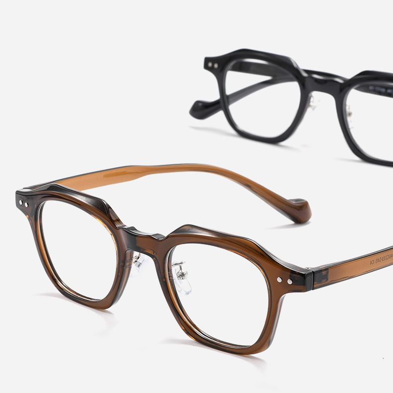 【上質な光沢・クラウンパント】Eterlens 度付きウェリントンメガネ | 17.5g軽量アセテートフレーム | 個性的デザイン・小顔効果・おしゃれメガネ - 商品画像 6/10 (Wellington RxReady)