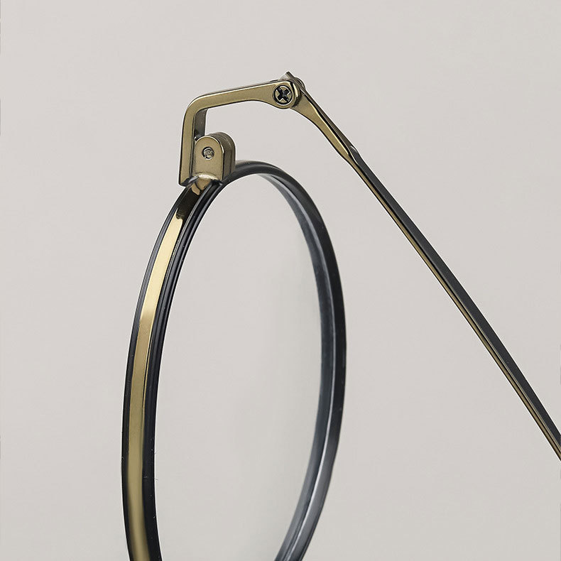 Eterlens | レトロ風フルリムチタンメガネ |  控えめながら上質感漂う