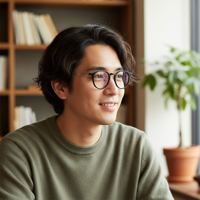 Eterlens| 13.2g 上質感漂うクラシックアセテートメガネ | デザイナーズモデル