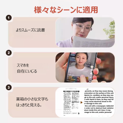 Eterlens ダイヤモンドデザインチークカラーレンズ老眼鏡-Eterlens