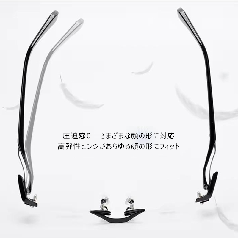 Eterlens ブルーライトカット調光機能付きリムレス老眼鏡-Eterlens