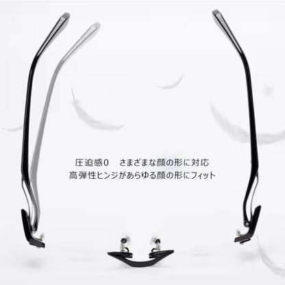 Eterlens ブルーライトカット調光機能付きリムレス老眼鏡-Eterlens