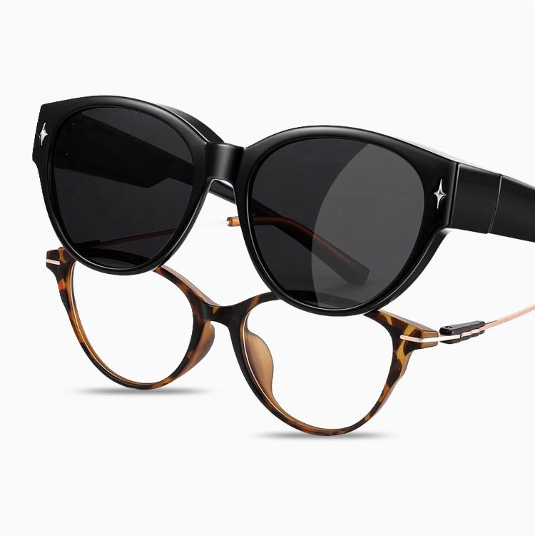 Eterlens｜トレンド新作キャッツアイ型サングラス｜UVカット・樹脂レンズ｜メガネの上からかけられるオーバーグラス