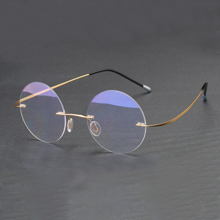Eterlens｜ツーポイントラウンド型リムレス老眼鏡｜ブルーライトカット｜エレガントでユニーク