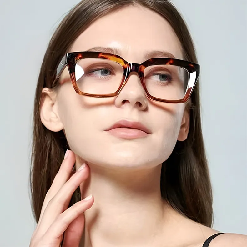 Eterlens 知性の窓  | ブルーライトカット老眼鏡ビッグフレームウェリントン型-White tortoise shell