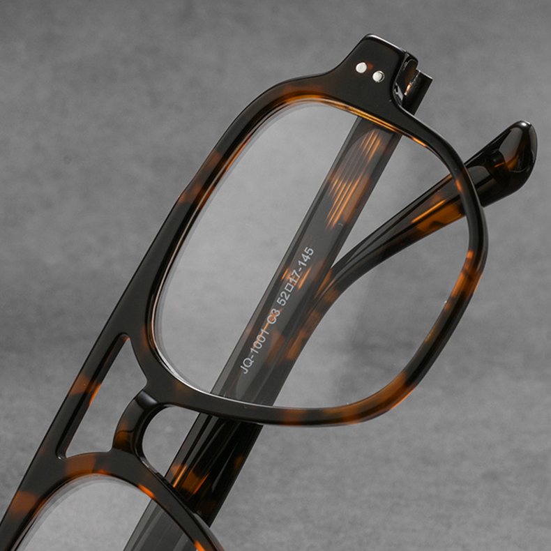 Eterlens｜アビエーターダブルブリッジリベットメガネ｜度付き対応｜レトロでエレガント