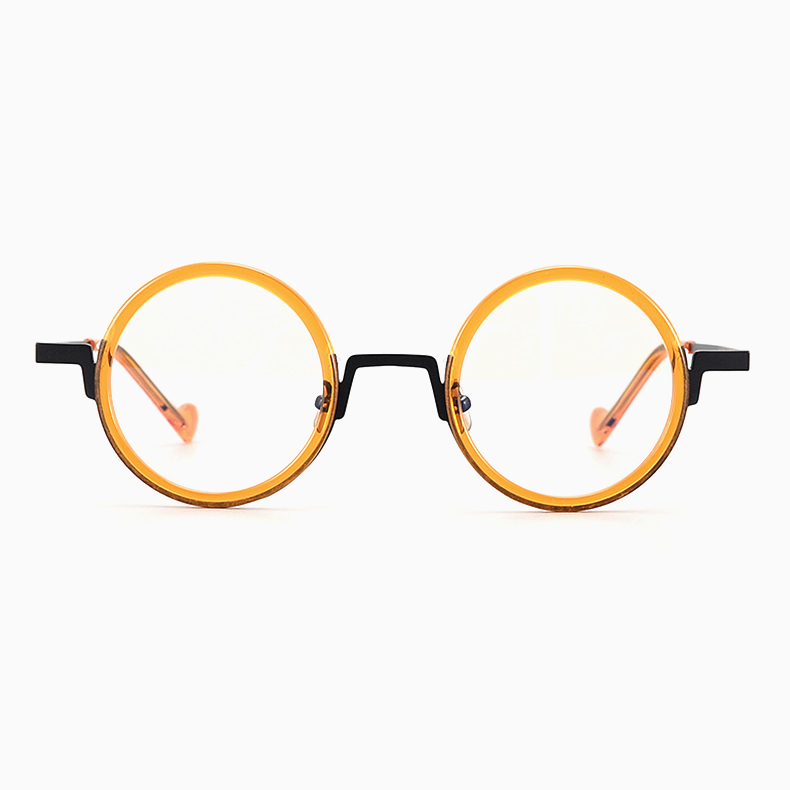 Eterlens｜おしゃれでヒップホップ風チタンアセテート製メガネ｜ユニークでトレンド感漂う｜オーダーメイド