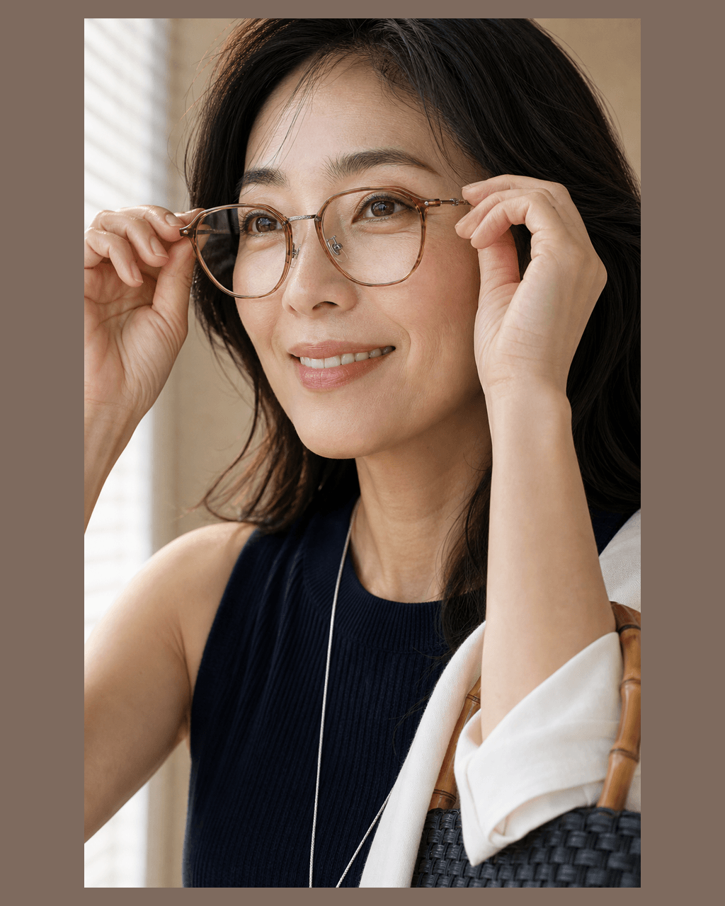 CROWN｜9.3g 超軽量ナチュラル風メガネ｜レトロスタイル | Round RxReady | Eterlens