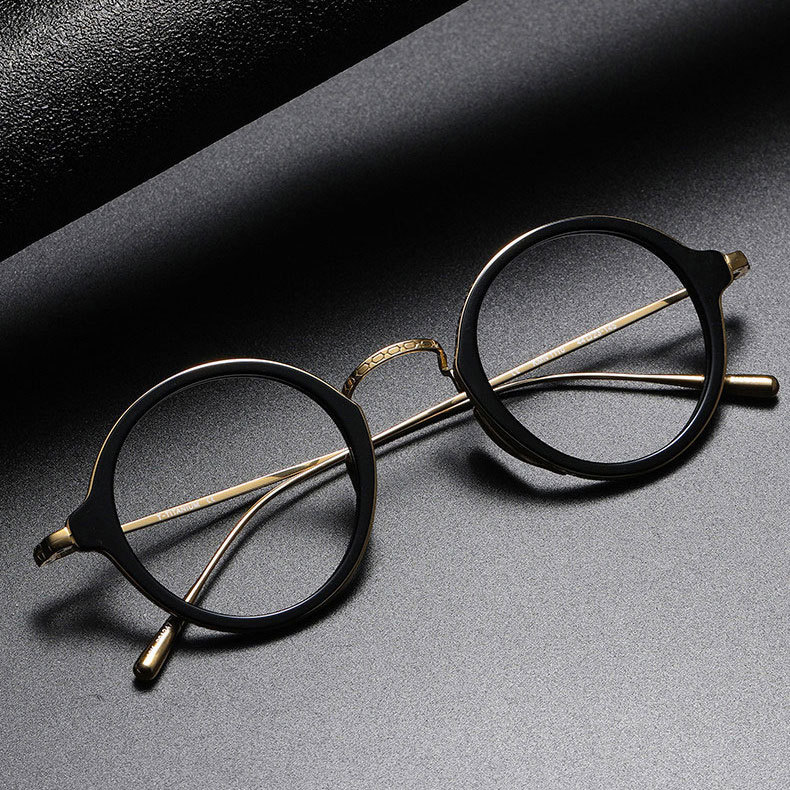 Eterlens | チタン製レトロな太リムスプラウトパットメガネ | 匠の技が光る一本