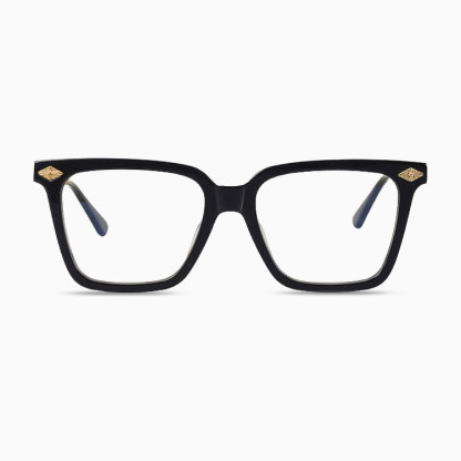 Eterlens｜ウェリントン 型チタンアセテート製メガネ｜トレンド感のあるデザイン