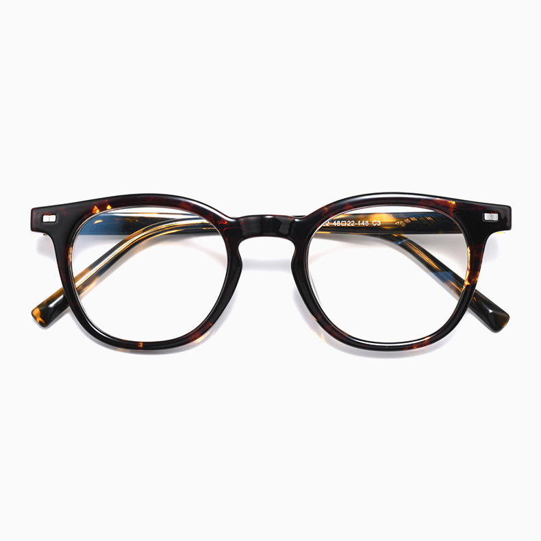 Eterlens｜ボストン型キーホールブリッジ超軽量芯張りメガネ｜度付き対応｜素顔にマッチ