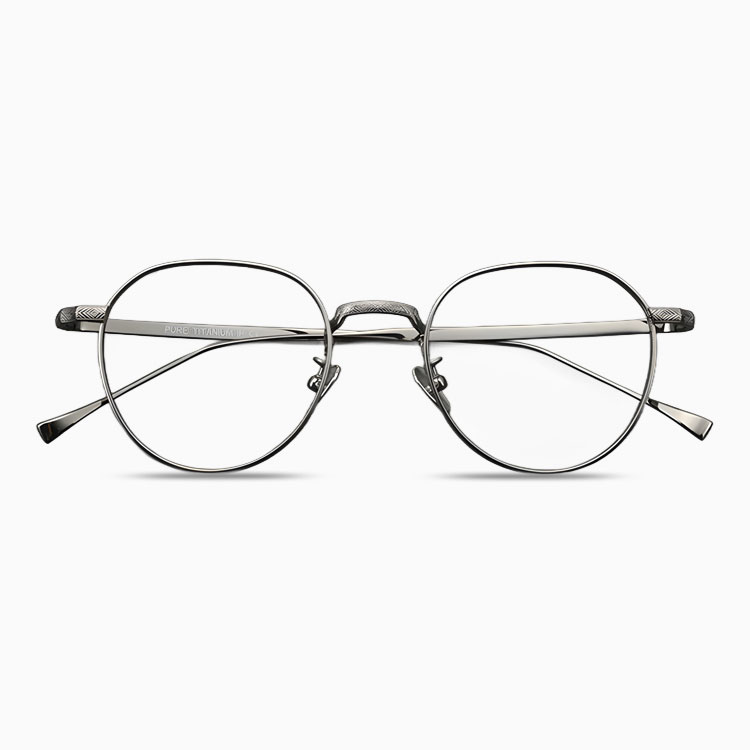 Eterlens｜華奢な彫刻模様付き超軽量チタンメガネ｜クラシックアート｜オーダーメイド