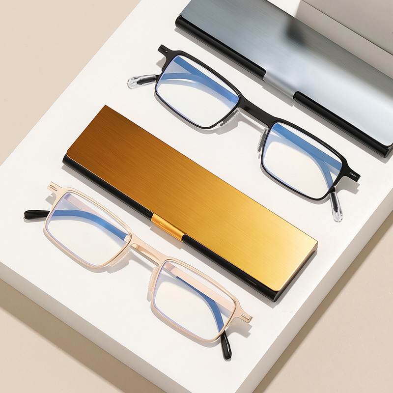 【超薄型・折りたたみ式】Eterlens折りたたみ式超薄型 老眼鏡│ブルーライトカット│メンズスクエアフレーム