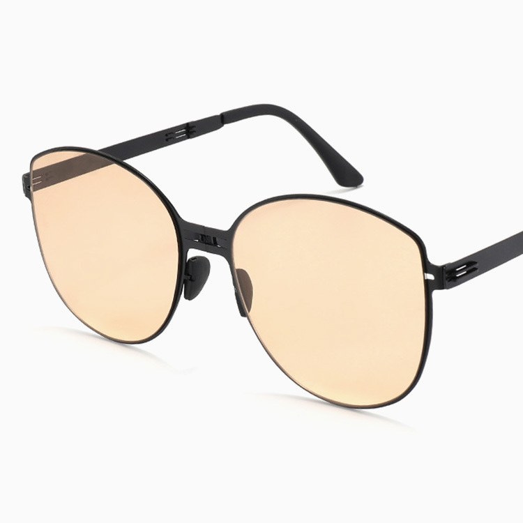 Eterlens｜軽量ビッグフレーム 素顔グラデーション｜折りたたみuv400｜ins風サングラス-Eterlens