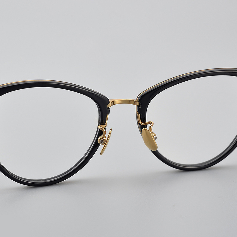 Eterlens｜メカニカルなフォックス型チタンアセテートメガネ｜欧米スタイル