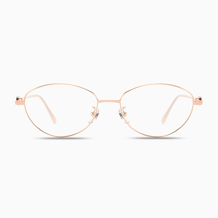 【柔らかな美しさ・横顔に映える】Eterlens | パール調・細身メタル【Pearl-Cat】| 13.9g | 小顔効果・上品 | 度付きメガネ | 甘辛ミックス・大人フェミニン