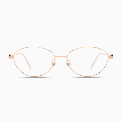 【柔らかな美しさ・横顔に映える】Eterlens | パール調・細身メタル【Pearl-Cat】| 13.9g | 小顔効果・上品 | 度付きメガネ | 甘辛ミックス・大人フェミニン