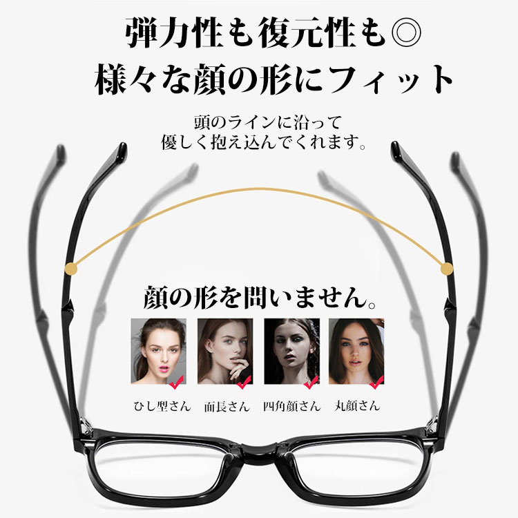 Eterlens 2WAY老眼鏡【デュアル・モード】| 掛けてはおしゃれ、畳んではコンパクト | 小顔効果の | ブルーライトカット - 商品画像 7/11 (Wellington FoldLite)