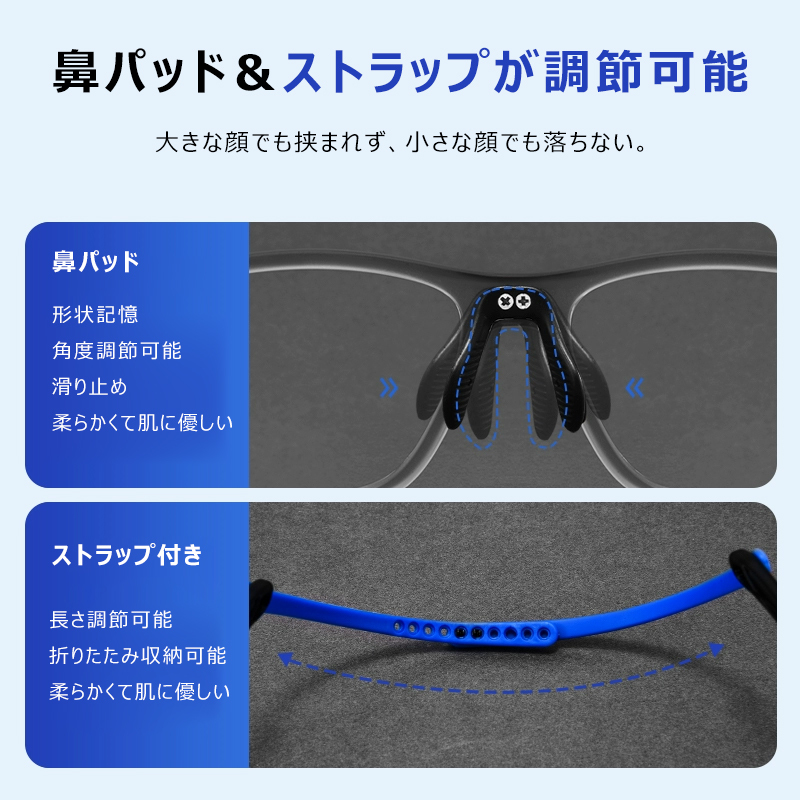 Eterlens 砂・花粉対策、落下防止遠近両用ブルーライトカットメガネ-Eterlens