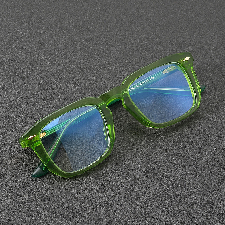 Eterlens｜ウェリントン型アセテート製素顔に映えるメガネ｜アート感漂う太縁｜オーダーメイド