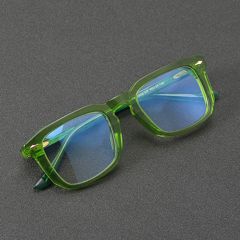 Eterlens｜ウェリントン型アセテート製素顔に映えるメガネ｜アート感漂う太縁｜オーダーメイド