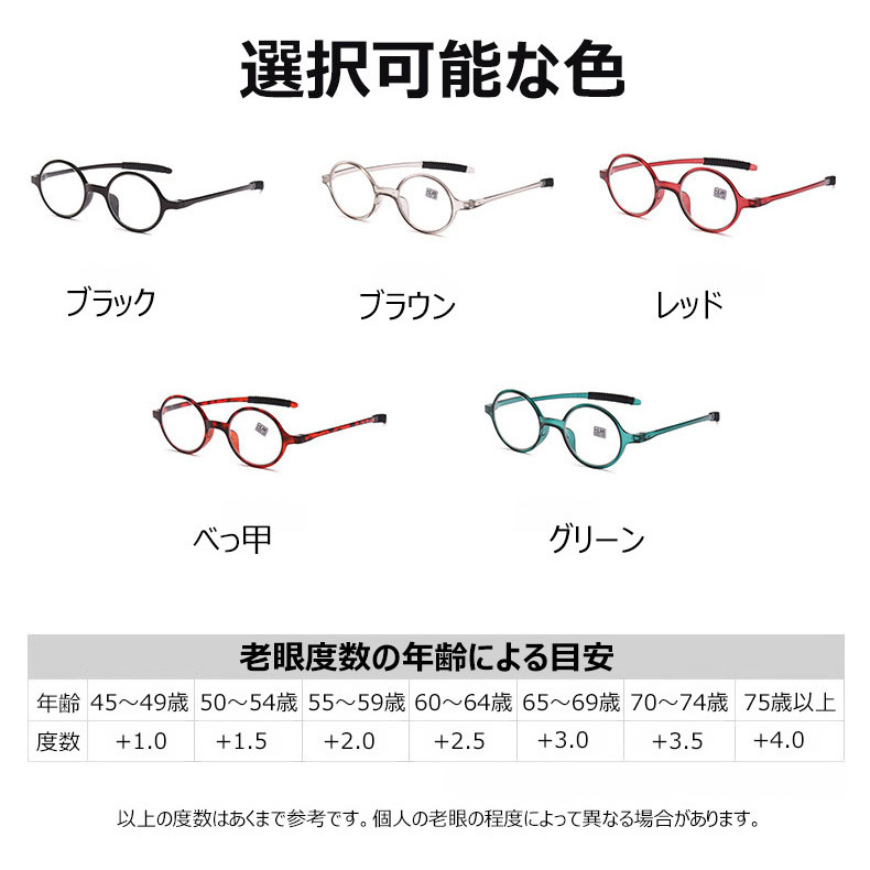 Eterlens ブルーライトカット機能付きの丸型老眼鏡-Eterlens