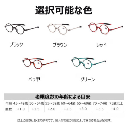 Eterlens ブルーライトカット機能付きの丸型老眼鏡-Eterlens