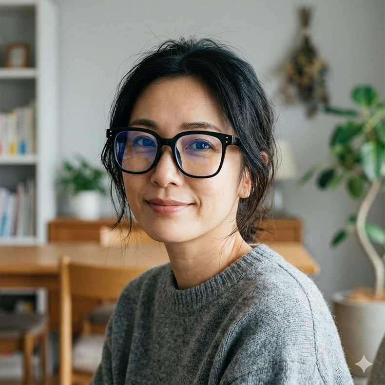 Eterlens 知性の窓｜16g おしゃれなTR素材ウェリントン型メガネ｜トレンドアイテム｜オーダーメイド