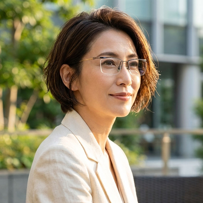 【8.6g超軽量・鼻に跡がつかない】｜Eterlens 純チタン製 老眼鏡｜ おしゃれ メンズ レディース ｜ブルーライトカット  ｜小顔効果 ｜スクエア型 度付き対応 - 商品画像 5/18 (Round Progressive)