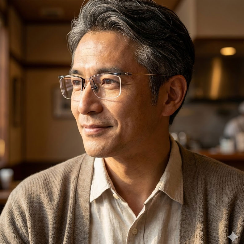 【8.6g超軽量・鼻に跡がつかない】｜Eterlens 純チタン製 老眼鏡｜ おしゃれ メンズ レディース ｜ブルーライトカット  ｜小顔効果 ｜スクエア型 度付き対応 - 商品画像 4/18 (Round Progressive)