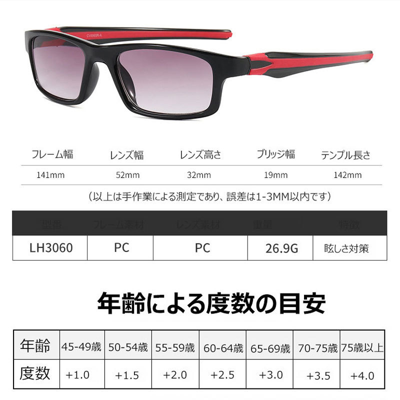 Eterlens 砂・花粉対策 調光ブルーライトカット老眼鏡 眩しさ対策、若く見える、アウトドアにぴったり-Eterlens